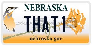 THAT1  license plate in NE