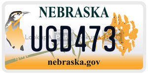 UGD473  license plate in NE