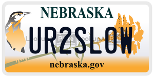 UR2SL0W  license plate in NE