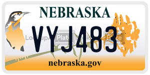 VYJ483  license plate in NE