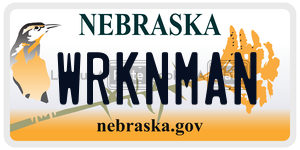 WRKNMAN  license plate in NE