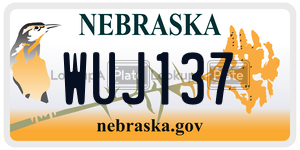 WUJ137  license plate in NE