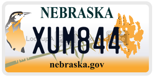 XUM844  license plate in NE