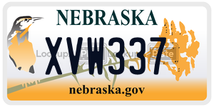 XVW337 license plate in Nebraska
