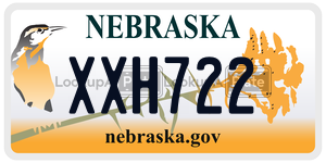 XXH722 license plate in Nebraska
