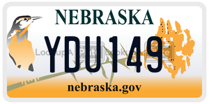 YDU149  license plate in NE