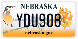 YDU908 license plate in Nebraska