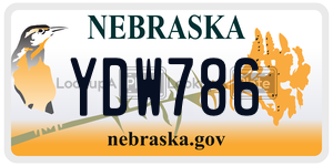 YDW786  license plate in NE