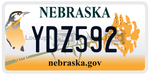 YDZ592 license plate in Nebraska