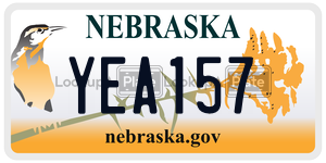 YEA157  license plate in NE