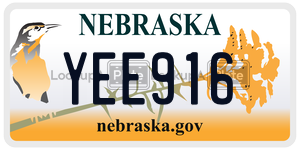 YEE916  license plate in NE