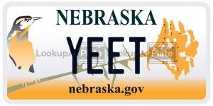 YEET  license plate in NE