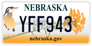 YFF943 license plate in Nebraska