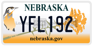 YFL192  license plate in NE