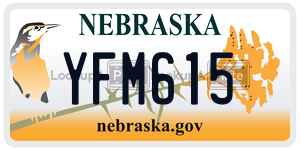YFM615  license plate in NE