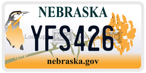 YFS426  license plate in NE