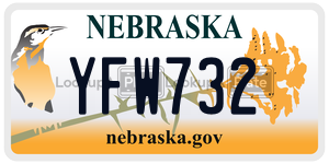 YFW732  license plate in NE