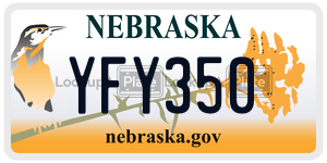 YFY350  license plate in NE