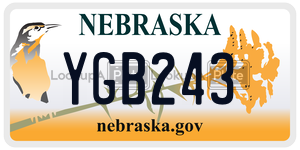 YGB243  license plate in NE