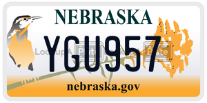 YGU957  license plate in NE