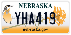 YHA419  license plate in NE