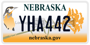 YHA442  license plate in NE