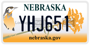 YHJ651  license plate in NE