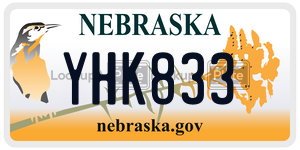 YHK833  license plate in NE