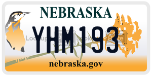 YHM193  license plate in NE