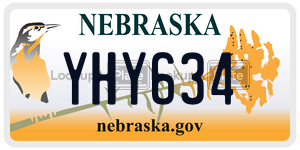 YHY634 license plate in Nebraska