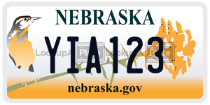 YIA123 license plate in Nebraska