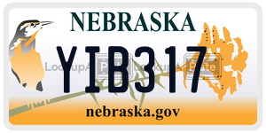 YIB317  license plate in NE