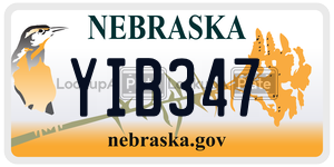 YIB347  license plate in NE