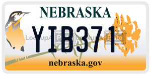 YIB371  license plate in NE
