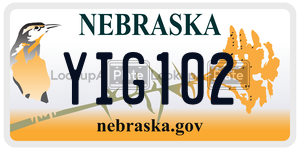 YIG102  license plate in NE