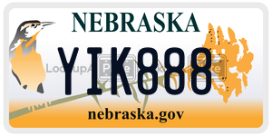 YIK888  license plate in NE
