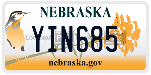 YIN685  license plate in NE