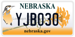 YJB030  license plate in NE