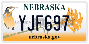 YJF697 license plate in Nebraska