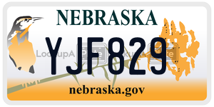 YJF829  license plate in NE