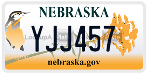 YJJ457  license plate in NE