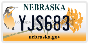 YJS683  license plate in NE