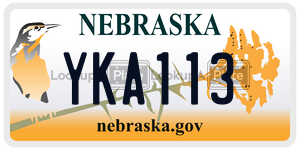 YKA113  license plate in NE