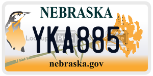 YKA885  license plate in NE