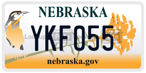 YKF055  license plate in NE