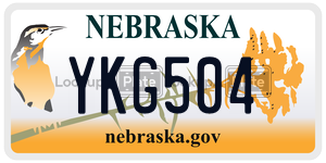 YKG504  license plate in NE
