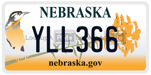 YLL366 license plate in Nebraska