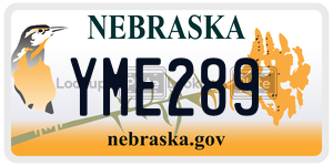 YME289  license plate in NE