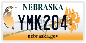 YMK204  license plate in NE