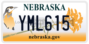 YML615 license plate in Nebraska